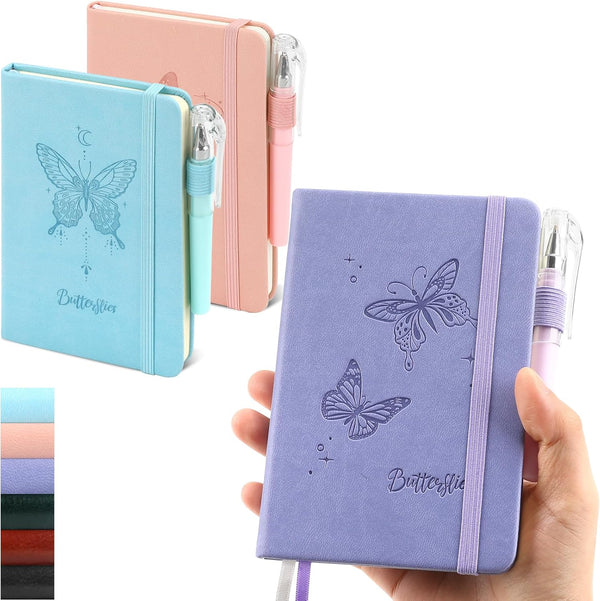 Small Notebook - College Ruled, 3 Pack (3 colors), 3.7x5.7 in Pocket Notebook, Mini Hardcover Lined Note Pads
