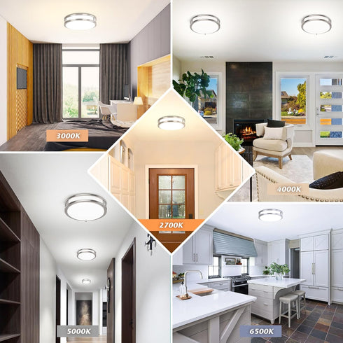 10 Inch 30W 4000LM Dimmable, 2700K-6500K 2-Pack Brightever LED Ceiling Light Fixture, Modern Flush Mount Ceiling Lamps