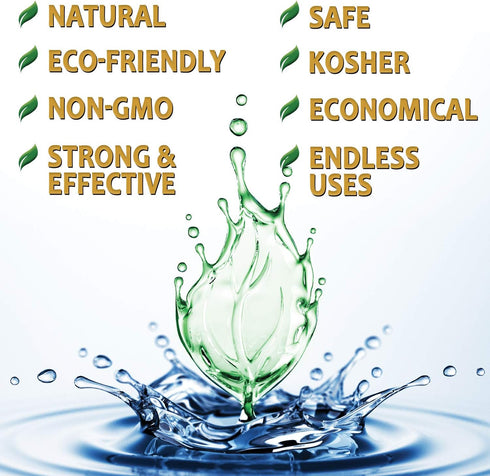 OrganicMatters 30% (128 oz Vinegar Organic Industrial Cleaning Agent Concentrate, Pure Non-GMO Kosher All-Purpose Home