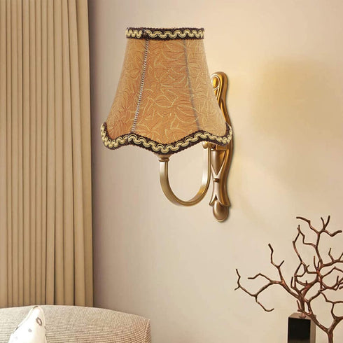 5 Inch jojofuny Retro Cloth Lamp Shade Cover for Floor Lamp, Vintage Style Clip-on Fitter, Replacement shade