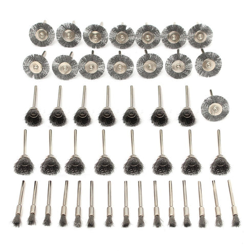 Rocaris 45PC Wire Brushes Set, Steel Wheel Brushes Accessories for Rotary Tools