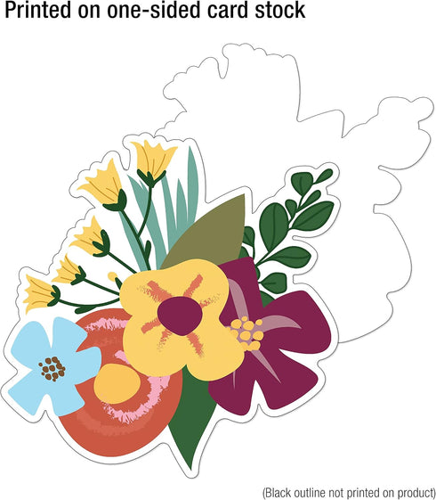 Carson Dellosa 12-Piece Jumbo Garden and Flower Bulletin Board Cutouts, Large Greenery Classroom Décor