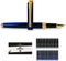 Dryden Designs Fine Nib Fountain Pen - Includes 24 Ink Cartridges, 12 Black and 12 Blue for Smooth Elegant Writing