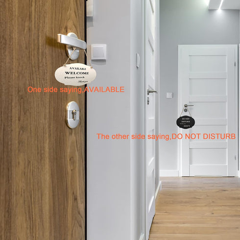 Double-Sided Wooden Do Not Disturb Door Hanger Sign for Offices, Homes, Clinics, and Hotels