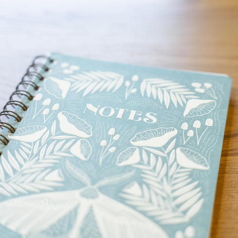 Fringe Studio Signature Paperback Spiral Journal, MOTH, 6" x 9.5", 160 pages