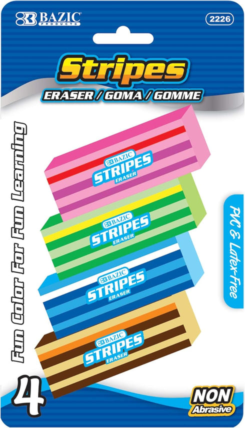 BAZIC Fashion Eraser, 4/Pack