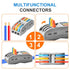 Wire Connectors Nuts, 50pcs 3 Conductor Compact Splicing Electrical Connectors, 3 Circuit Inline Splices