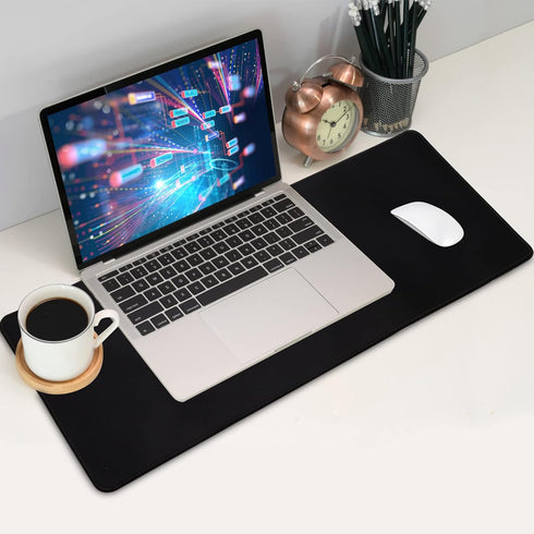 Large Gaming Mouse Pad with Stitched Edges, Extended Non-Slip Natural Rubber Base, 27.5x11.8In
