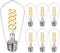 6 PCS Dimmable Vintage LED Edison Bulbs, 6W Equivalent, 4000K Natural White, Antique Spiral Filament, E26 Base