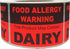 Food Allergy Warning Labels This Product May Contain Dairy, 2.5 x 3.5