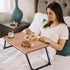 LapDesk Pro Adjustable Laptop Desk for Bed & Couch, Portable Foldable Bed Tray Table with Cup Holder, Laptop Stand