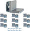MR.BRACKET MR BRACKET Plastic Covered Small L Bracket Set Stainless Steel, Gray Shelf