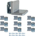MR.BRACKET MR BRACKET Plastic Covered Small L Bracket Set Stainless Steel, Gray Shelf