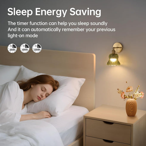 Dimmable Shenmoyl Vintage Battery Operated Wall Sconce, Rechargeable Battery Powered Wall Sconces with Remote Control
