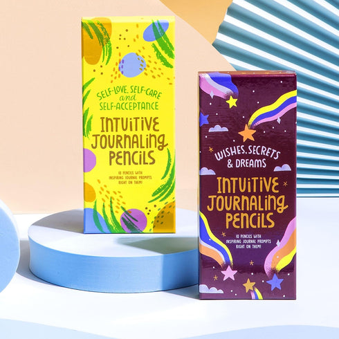 Em & Friends Intuitive Journaling Pencils: Wishes, Secrets, and Dreams Pencil Set, 10 Pencils with Journal Prompts