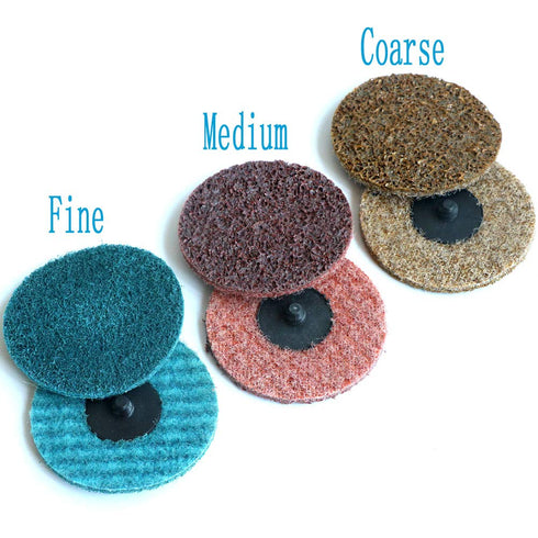 FPPO 30 3 Inch Conditioning,1/4" PCS Quick Change Sanding Disc Surface Shank Nylon Non-Woven Felt Sanding Pads