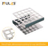 ULAB Scientific Test Tube with Tube Rack, Z Shape Stainless Steel Rack, 10pcs of 16ml Cylindrical Glass Tubes