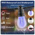 Generic 49ft, 15 Dimmable Bulbs IP66 Outdoor String Lights Outdoor Lights for Patio String Lights for Outside with LED