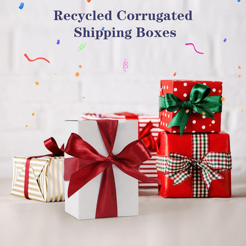 Shipping Boxes 6x4x3, Set of 40 White Corrugated Cardboard Boxes for Mailing Business Packaging