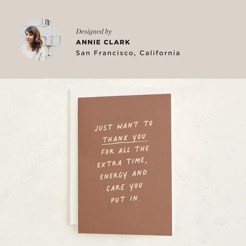 5x7 Minted Passing Notes Thank You Card Premium Appreciation Card with Envelope, Modern Handwritten Message, Premium