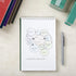 Juvale 6 Pack Top Bound Spiral Graph Paper Notebook, 6x9 Inch, 80 Sheets / 160 Pages, 6 Colors for Writing, Sketching