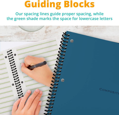 Channie's Youth Composition Notebook, Homework & Improvement Journal for Kids, Older Learners, Special Needs Students,