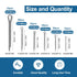 202 Pcs Hardware Pins Assortment Kit, 304 Stainless Steel Hairpin & R Clips, Retaining Fasteners, Cotter Pins