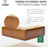 TCHOSUZ 4 Pack (2 Inch Solid Wood Furniture Legs, Walnut Corner Legs Height) - L-Shaped Bed Risers & Couch Feet