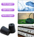 PENCK 6pcs Black Rubber Stopper with Hole, 18mm to 24mm Tapered Plug for Test Tubes, Lab Home Use