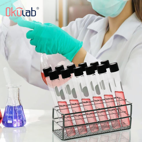 2pcs Stainless Steel Test Tube Racks, 12 Holes, Wire Constructed Holder for Dia.=21mm Tubes
