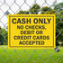"Cash Only - No Debit or Credit Cards Accepted" Sign by SmartSign, 10" x 14" Plastic
