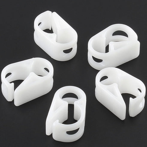 1/4" - 5/16" Plastic Tubing Clamps Flow Control Hose Clamp, Laboratory Pinch Valve Shut Off Hose Clamp - Pack of 5 White