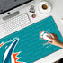Stitched Edges Large Mouse Desk Pad, Gaming Mouse Pad for Laptop, Light Green Design for Football Sport Fans