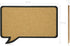 Navaris Cork Board Bulletin Board - Rectangular Speech Bubble Design 11 x 17 in, includes 5 Pins for Memo Display