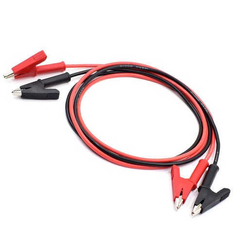 14 Gauge Jumper Wires with Alligator Clips - Heavy Duty Silicone Test Leads Set, 2Pcs 39"/1m