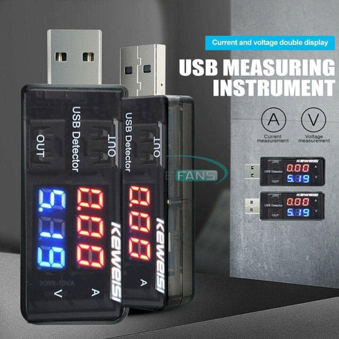 Black USB Power Meter,USB Current Meter,3-9V 0-5A Voltage Tester Multimeter,LCD Digital Multimeter Current Tester Voltage Detector, Multi Testers USB Tester DC LED Display
