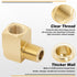 KOOTANS 4pcs 1/4 NPT 90 Degree Barstock Street Elbow Brass Fittings, 1/4" NPT Male to Female Thread