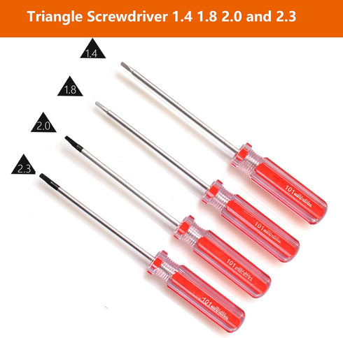 Triangle Screwdrivers Set - 7 Sizes 1.4mm to 4.2mm, SKZIRI 7in1 Tool Kit for Electronic Repairs