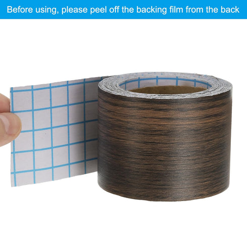 2in x33ft, PATIKIL Wood Grain Repair Tape Self Adhesive Realistic Textured Repair Tape Patch for Floor Door Table