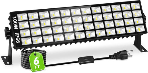 100W LED Shop Light, 14000LM 6000K Plug in Garage Light with 6FT