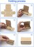Ellbest 50Pcs Foldable Kraft Boxes, Rectangular Recyclable Cardboard for Packing, Shipping, Storage, 1.96x1.96x0.78