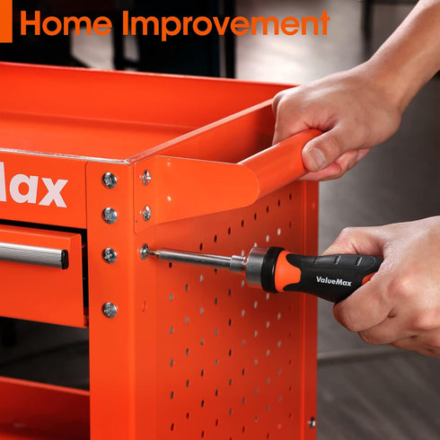ValueMax 13-in-1 Multi-bit Ratcheting Screwdriver Set, Portable Multi-purpose Ratchet Screw-driver Tool