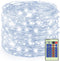 Decute 300Led 99FT Silver Wire Christmas Fairy String Lights Dimmable with Remote