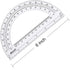eBoot Plastic Protractor, 180 Degrees, 4 Inch and 6 Inch, Clear, 2 Pieces