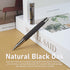 WEMATE Wood Rollerball Pen Set, Fancy Writing Pen with 2 Extra Ink Refills (1 Black & 1 Blue), Black Oak