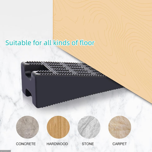 Door Stopper 4 Pack, Flexible Rubber Wedge Holder for DIY Furniture Levelers in Home, Office, School, and Factory
