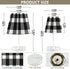 Lotupokon 3 Dimmable Bulb Black White Buffalo Plaid Table Lamp for Bedroom Way Bedside Nightstand Lamp USB Desk Lamp