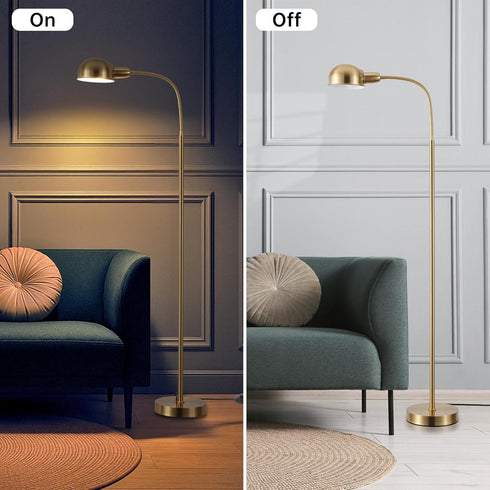 Adjustable Floor Reading Lamp Standing Lamps with Remote Control Gooseneck and Rotatable Shade, Modern for Living Room