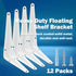 suiwotin 12pcs 4 Inch 3x4 Inch Shelf Brackets, Heavy Duty L Bracket, Shelf Corner Brace Right Angle Bracket, Floating