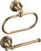 KOCRER Brass Gold Toilet Paper Holder, Antique Hand Towel Ring Retro Hand Towel